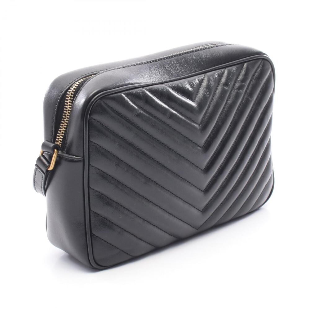 Saint Laurent Shoulder Black LOU Monogram Bag Paris Camera Leather